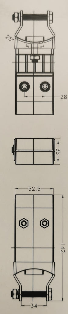 Universal Handrail Bracket for Work Lights