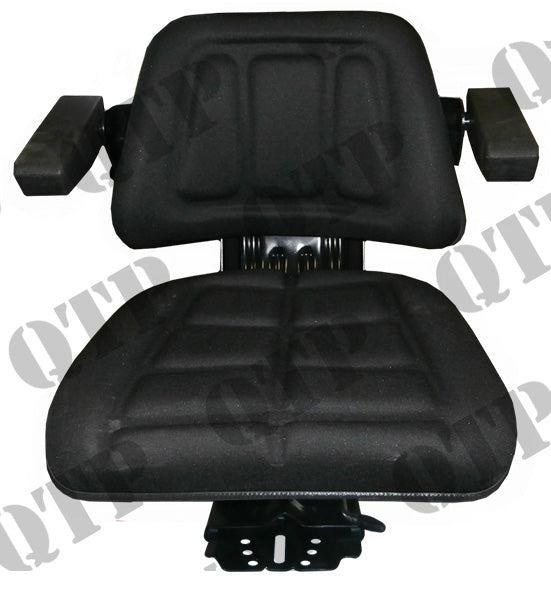 Suspension seat with armrests
