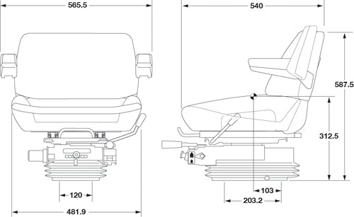 Kab suspension seat 390-399 Etc (Genuine)