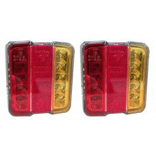 4" Square Tail Light PAIR