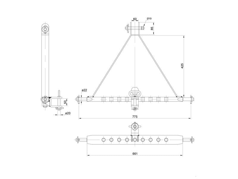 MF 35-135 A Frame Hitch