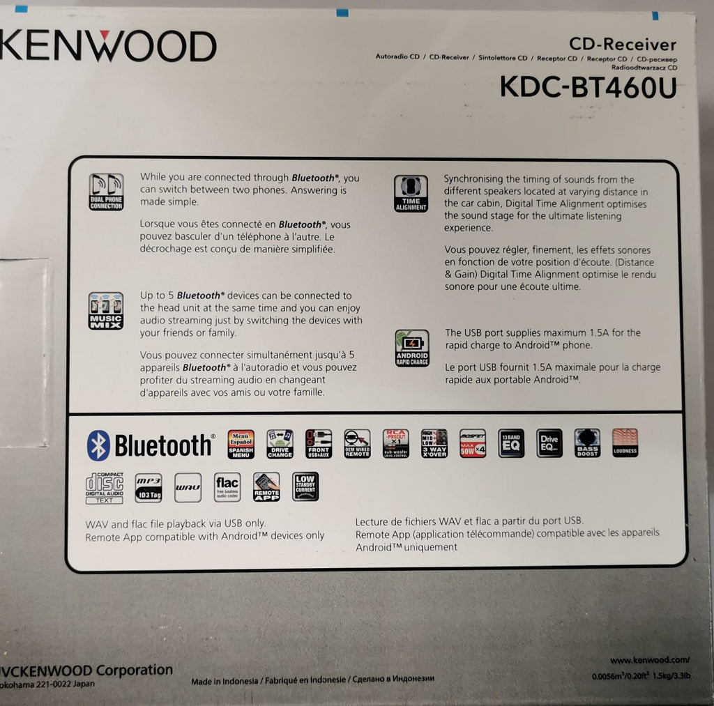 Kenwood KDC-BT460U bluetooth cd unit