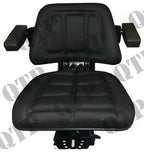 Suspension seat with armrests