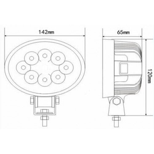 24 Watt Oval LED Work Light